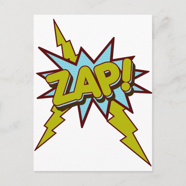Zap, Zing, Pow! Postcard (Front)