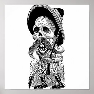 Zapatista  Calavera. c. early 1900's. Mexico. Poster