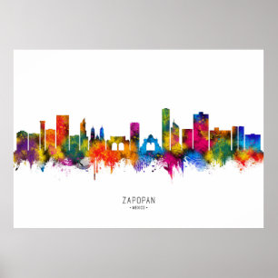 Zapopan Mexico Skyline Poster