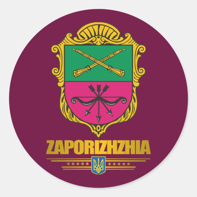 "Zaporizhia (Zaporozhye) COA" Stickers (Front)