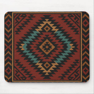 Zapotec Folk Art Geometric Diamond Mouse Pad