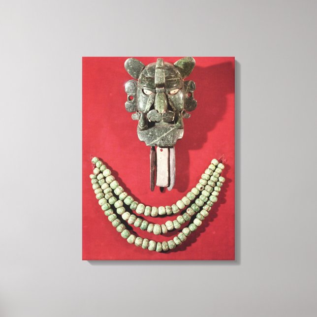 Zapotec pectoral the form of  mask representing canvas print (Front)