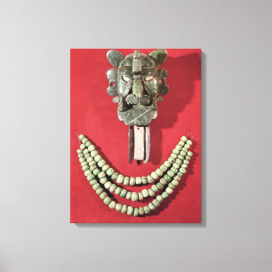 Zapotec pectoral the form of mask representing canvas print