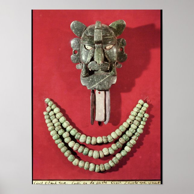 Zapotec pectoral the form of  mask representing poster (Front)