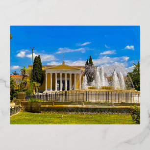 ZAPPIO HALL FOIL HOLIDAY POSTCARD