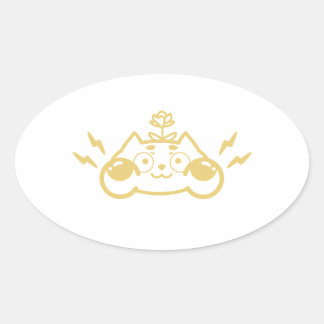 Zappy Chip the Cute Chipmunk Oval Sticker