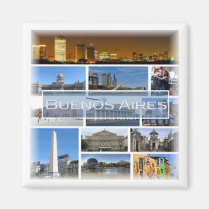 zAR006 BUENOS AIRES, Mosaic, Argentina, Fridge Magnet