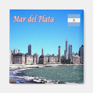 zAR028 MAR DEL PLATA, Skyline, Argentina, Fridge Magnet