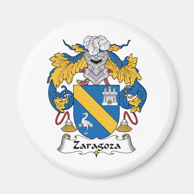 Zaragoza Family Crest Magnet (Front)
