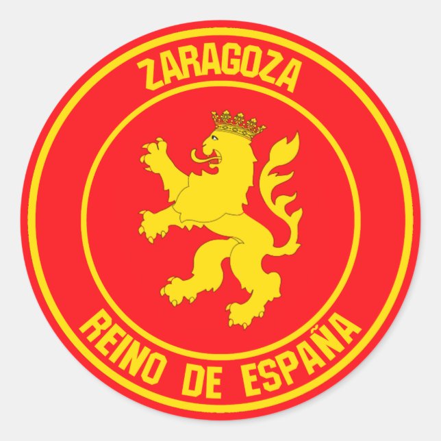 Zaragoza Round Emblem Classic Round Sticker (Front)