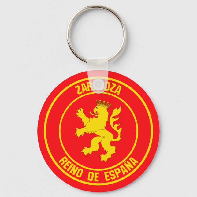 Zaragoza Round Emblem Keychain (Front)