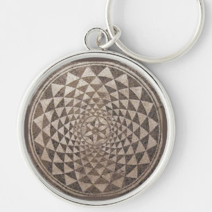 Zaragoza Salduba Geometric Mosaic Keychain