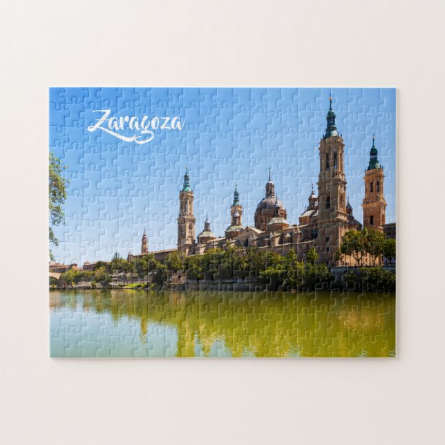 Zaragoza Spain custom text photo puzzles (Horizontal)