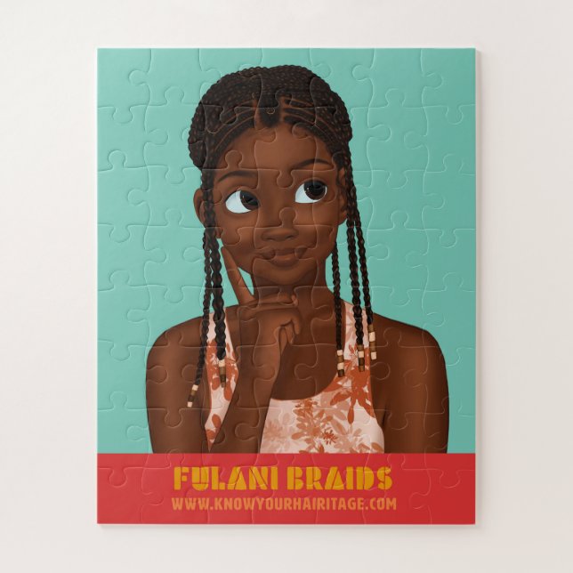 Zara's Wash Day-Fulani Braids Puzzle 16X20 56pc (Vertical)