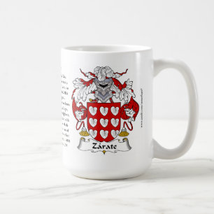 Zarate, the Origin, the Meaning and the Crest Coffee Mug