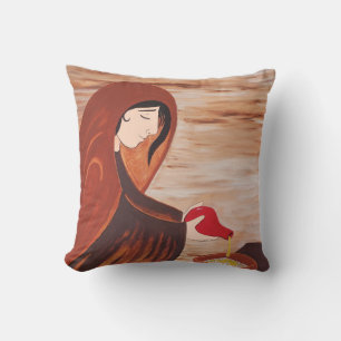 Zarephath Widow (Trust in God) painting by JAD Throw Pillow