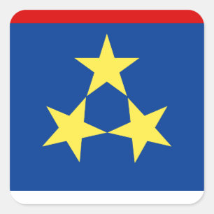Zastava Vojvodine, Vojvodina flag Square Sticker