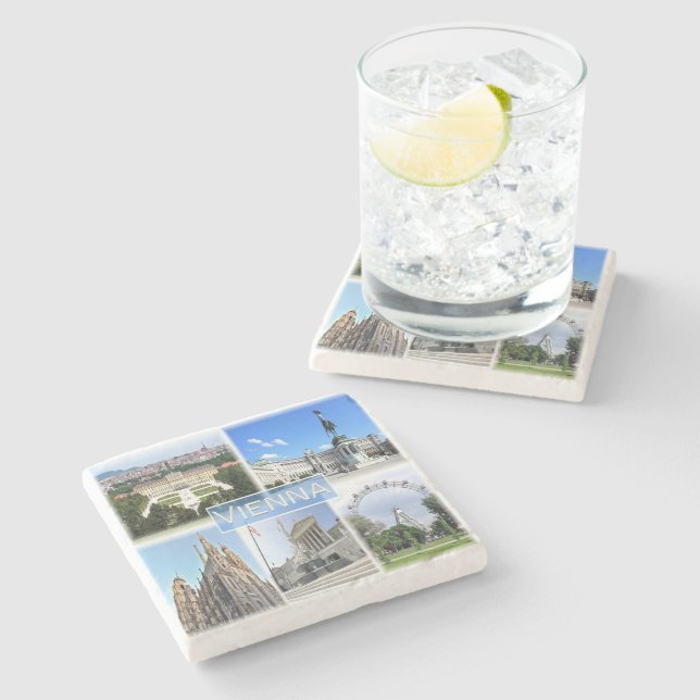 zAT005 VIENNA, Austria, Europe, Stone Coaster (Side)