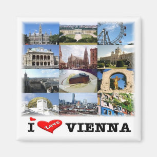 zAT006 VIENNA I Love, Fridge Magnet