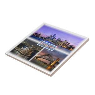 zAU007 SYDNEY by Night, Australia, Tile