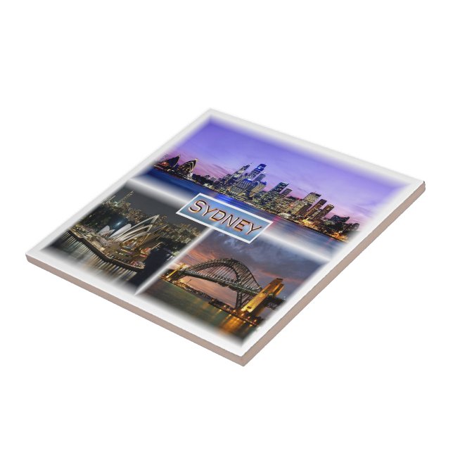 zAU007 SYDNEY by Night, Australia, Tile (Side)