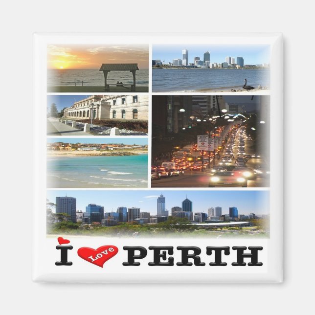 zAU013 PERTH, Australia, Oceania, Fridge Magnet (Front)