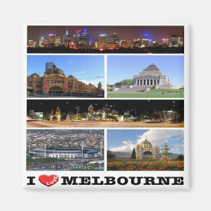 zAU038 MELBOURNE I Love, Australia, Oceania, Fridg Magnet