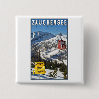 Zauchensee Ski Resort 2 Inch Square Button