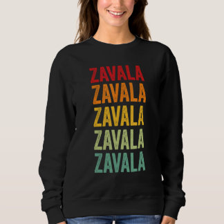 Zavala County Texas Rainbow Text Design Sweatshirt