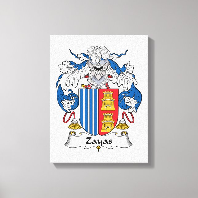 Zayas Family Crest Canvas Print (Front)