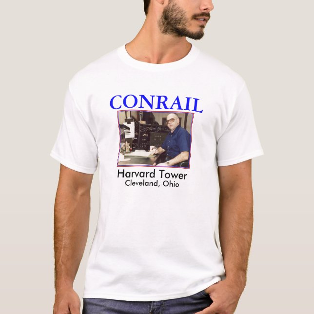 ZAZ111.BHK.Harvard Tower, CONRAIL, Harvard Towe... T-Shirt (Front)