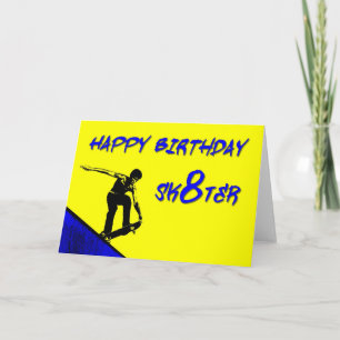 ZAZ256 Happy Birthday Sk8ter Card