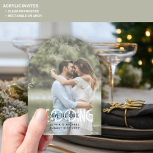 Zazzle Acrylic Wedding Save the Date Opaque Photo Invitations