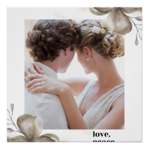 Zazzle amour paix & joie affiche brillante