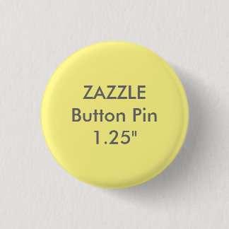 Zazzle Blank Custom 1 1/4" Button Pin PALE YELLOW
