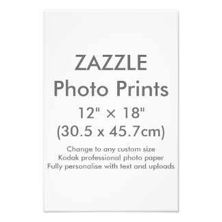 Zazzle Custom 12" × 18" Photo Print Template