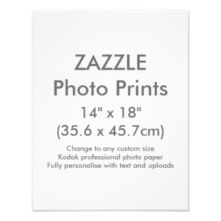 Zazzle Custom 14" x 18" Photo Print Template
