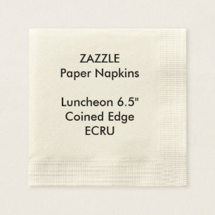 ZAZZLE Custom ECRU Coined Luncheon Paper Napkins