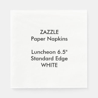 ZAZZLE Custom Large WHITE Luncheon Paper Napkins