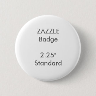 ZAZZLE Custom Printed 2.25" Standard Round Badge 2 Inch Round Button