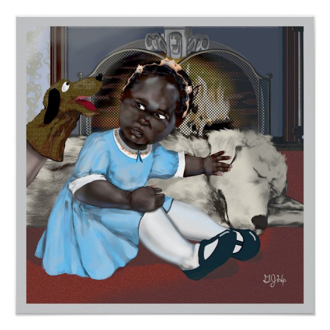 Zazzle Glossy Poster Fini : La poupée de Dieu (Devant)