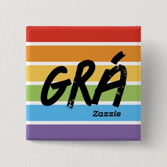 Zazzle Grá Button (Front)
