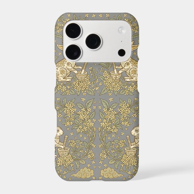 Zazzle iPhone 17 Pro Case Moon Rabbit (Back)