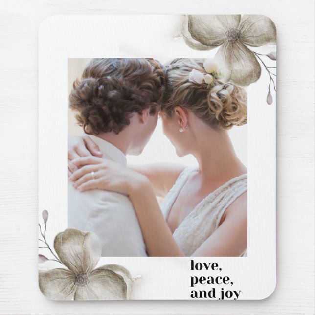 Zazzle love peace & joy  mouse pad  (Front)