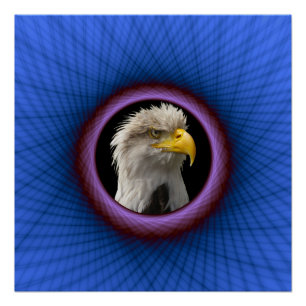 Zazzle Perfect Poster Blue and Purple Window Frame