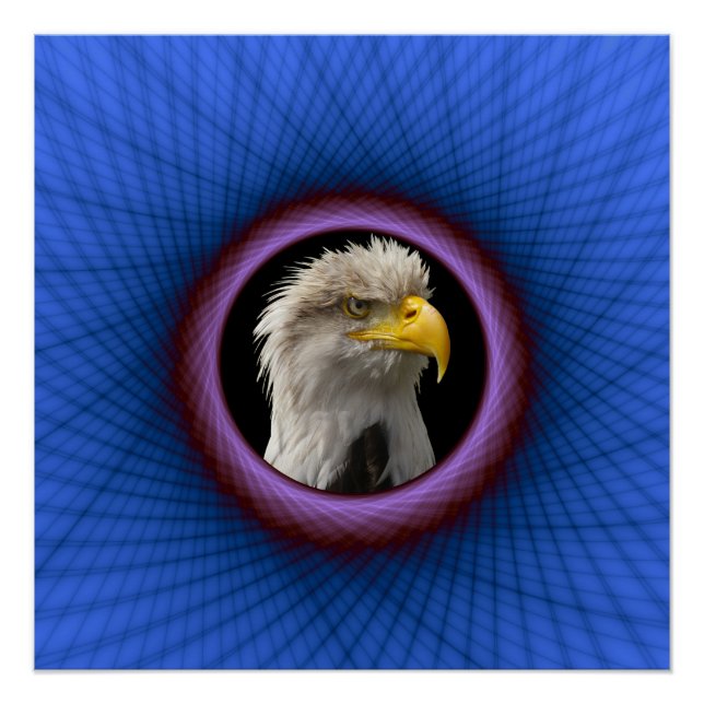 Zazzle Perfect Poster Blue and Purple Window Frame (Front)