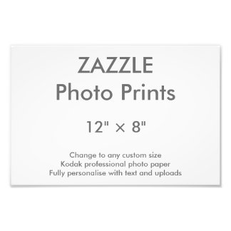 Zazzle Personnalisé 12" x 8" Impression photo 30 x