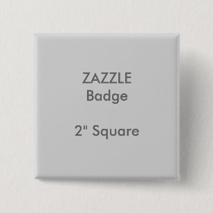 ZAZZLE Personnalisé Imprimé 2" Carré Badge Gris