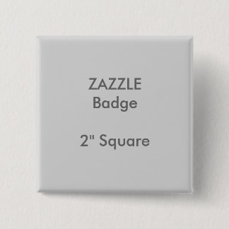 ZAZZLE Personnalisé Imprimé 2" Carré Badge Gris