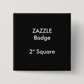 ZAZZLE Personnalisé Imprimé 2" Carré Badge NOIR